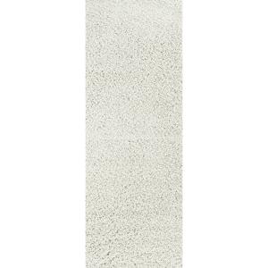 Tapis de Couloir Shaggy Uni Blanc 80x220