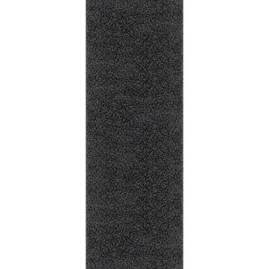 Tapis de Couloir Shaggy Uni Gris Foncé 80x220