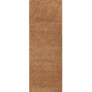 Tapis de Couloir Shaggy Uni Terracotta 80x220