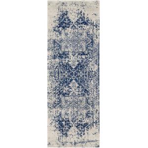 Tapis de Couloir Vintage Oriental Bleu/Blanc 80x220