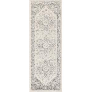 Tapis de Couloir Vintage Oriental Gris/Blanc 80x220