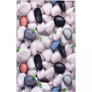 Tapis de cuisine 120x170 LYN11 GALET Blanc, facile d'entret…