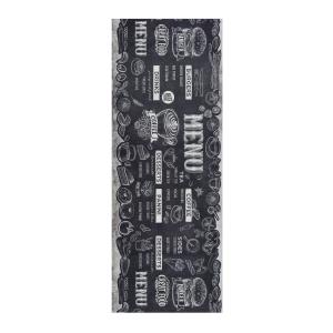 Tapis de cuisine dessin menu multicolore 52x100 cm