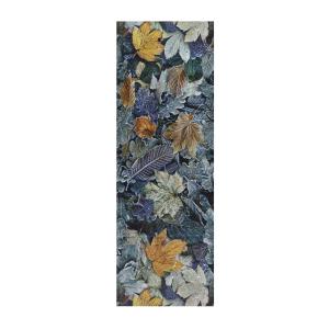 Tapis de cuisine lavable feuilles bleu/vert/gris 52x100 cm