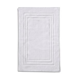 Tapis de douche uni 50x70cm 100% Coton  - Blanc