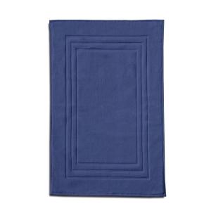 Tapis de douche uni 50x70cm 100% Coton - Bleu