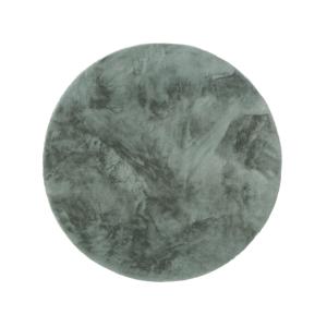 Tapis de fausse fourrure menthe D 120 rond