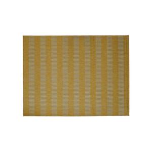 Tapis de jardin rectangulaire à rayures 133x170 jaune