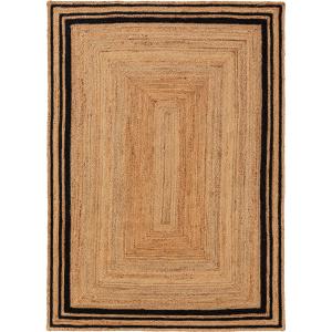 Tapis de jute noir 120x170