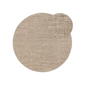 Tapis de laine taupe D 150 rond
