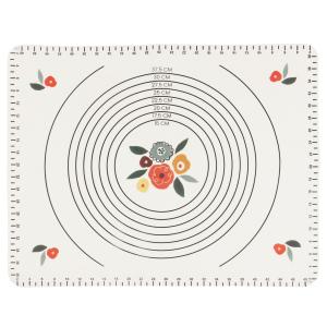 Tapis de patisserie en silicone motif floral