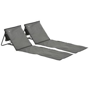 Tapis de plage rembourré dossier inclinable acier oxford gr…