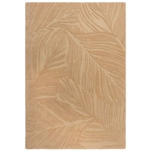 Tapis de salon à reliefs en laine sable