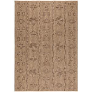 Tapis de salon aspect jute Naturelle Beige et Noir 200x290cm