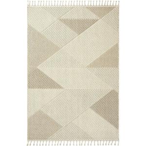 Tapis de salon beige motifs chevrons 120x180 cm