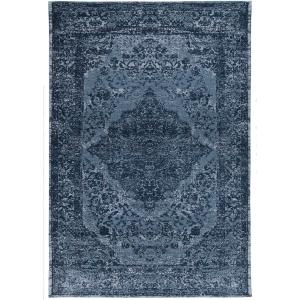 Tapis de salon en coton bleu 80x150 cm