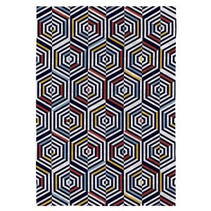 Tapis de salon en fibres naturelles multicolore 160x230 cm