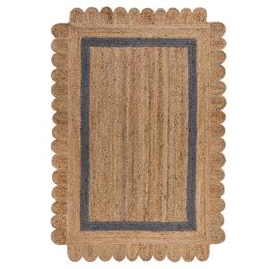 Tapis de salon en jute beige 120x170 cm