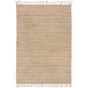 Tapis de salon en jute naturel avec franges Chenille