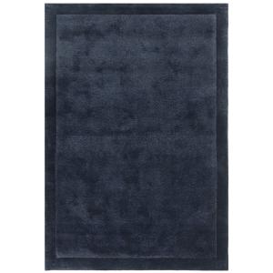 Tapis de salon en laine bleu marine 120x170 cm