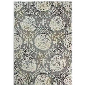 Tapis de salon en laine gris 120x170 cm