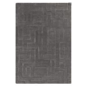 Tapis de salon en laine gris anthracite 160x230 cm