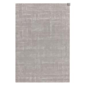 Tapis de salon en laine gris souris 120x170 cm