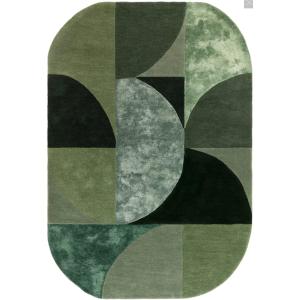 Tapis de salon en laine vert 200x290 cm