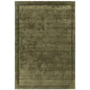 Tapis de salon en laine vert olive 160x230 cm