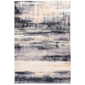 Tapis de salon en polyester beige 120x170 cm