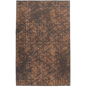 Tapis de salon en polyester noir ébène 160x230 cm