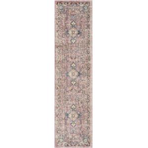 Tapis de salon interieur en violet & multicolore, 69 x 244…