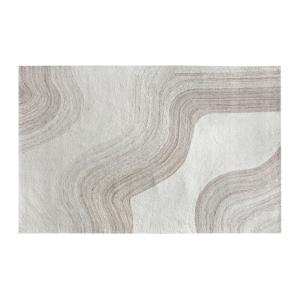 Tapis de salon laine taupe, beige 160x230 cm