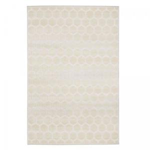 Tapis de salon manipur 1a2t en viscose crème 80x250