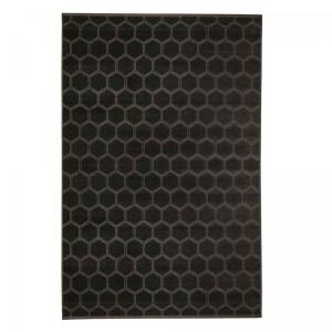 Tapis de salon manipur 1a2t en viscose noir 200x300