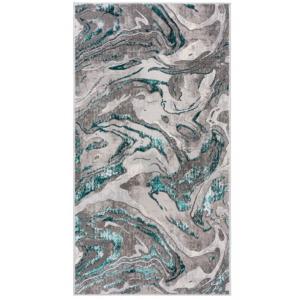 Tapis de salon moderne bleu turquoise 80x150 cm