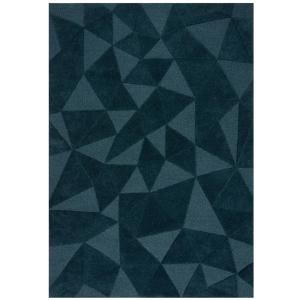 Tapis de salon moderne en laine bleu turquoise 120x170 cm