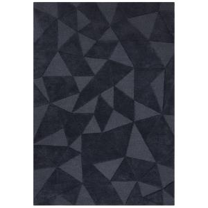 Tapis de salon moderne en laine gris foncé 120x170 cm