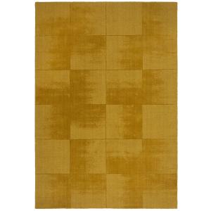 Tapis de salon moderne en laine jaune 120x170 cm