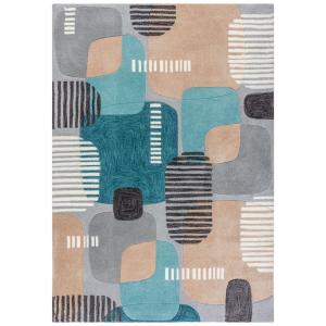 Tapis de salon moderne en Polyester Bleu turquoise 160x230…