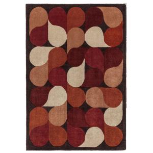 Tapis de salon moderne et design rouge 120x170 cm