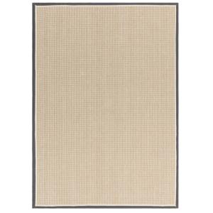 Tapis de salon moderne laine et jute  Gris 160x230 cm
