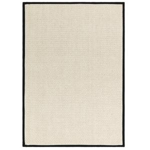 Tapis de salon moderne laine et jute  Noir 160x230 cm
