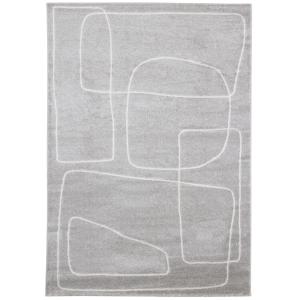 Tapis de salon moderne tissé plat Gris 133x190 cm