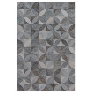 Tapis de salon moderne tissé plat gris 170x240 cm