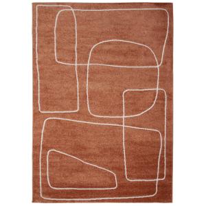 Tapis de salon moderne tissé plat Orange 133x190 cm