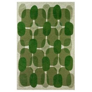 Tapis de salon moderne tissé plat vert 170x240 cm