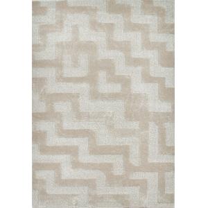 Tapis de salon motif géométrique crème 120x160