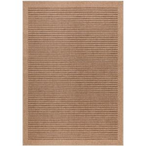 Tapis de salon Naturel aspect jute Beige et Noir 140x200cm