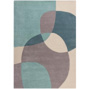 Tapis de salon pure laine bleu 120 x 170